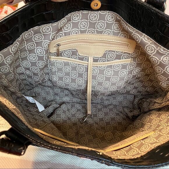 Marc Fisher Faux Leather Reptile Design Tote - Picture 7 of 12